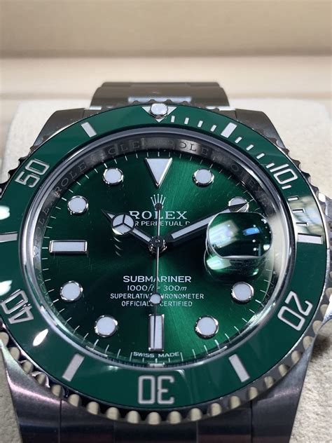 rolex submariner green date hulk|rolex green hulk price.